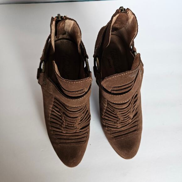 Ariat Unbridled Jaelle Brown Suede Western Bootie Women's 8 Cowgirl Rodeo - Picture 2 of 12